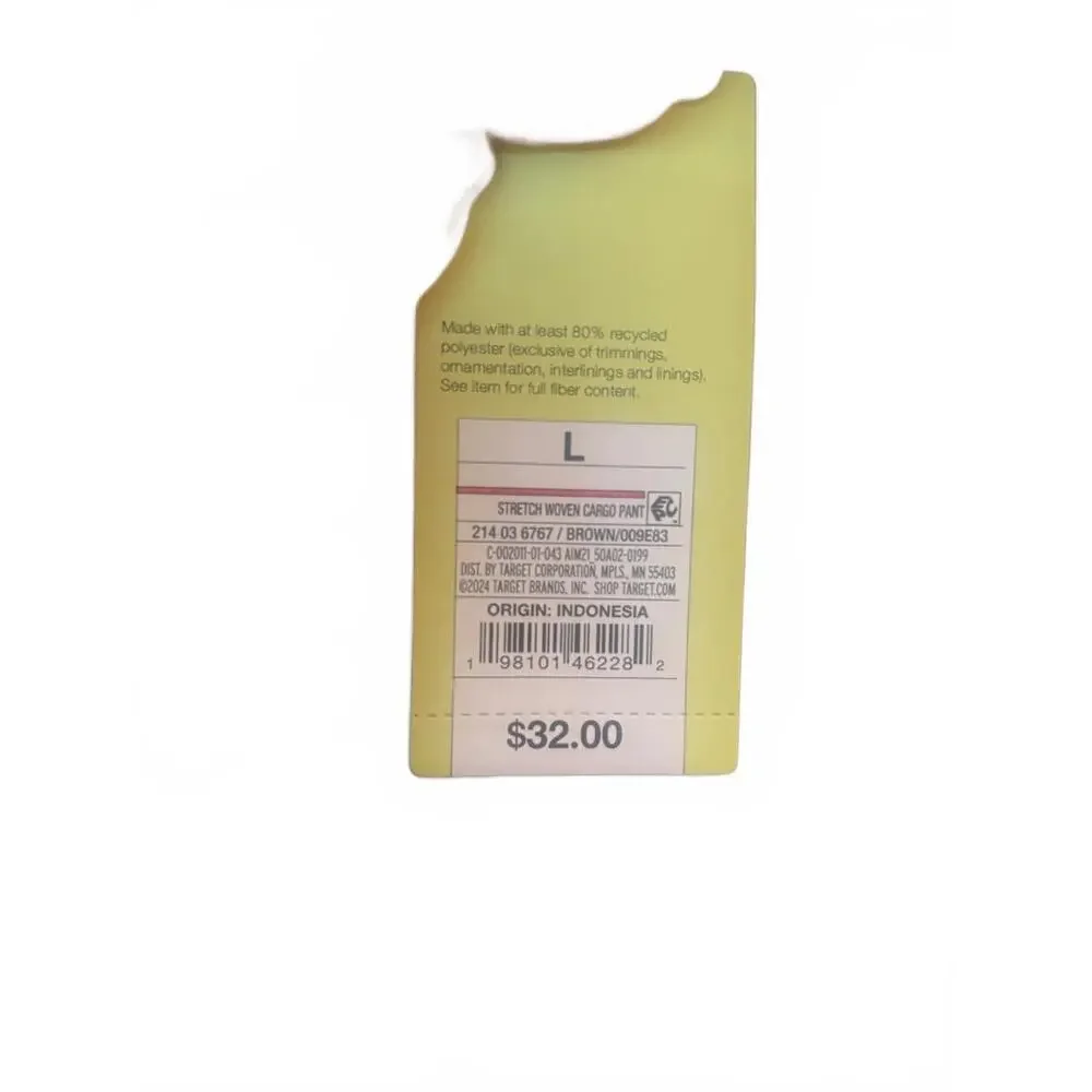 All in Motion Women's Light Mid-Rise Cargo Joggers  Brown L - Picture 2 of 2